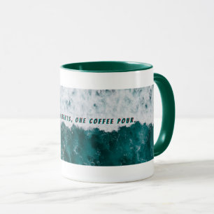 Oceanic Blue Typography Art Mug