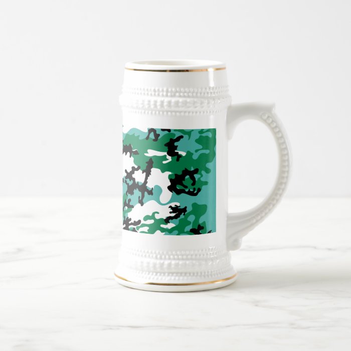 Oceanic Camo Beer Stein Coffee Mugs