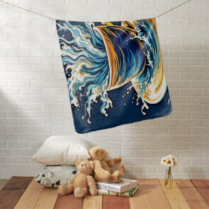 Oceanic Coffee Splash Baby Blanket