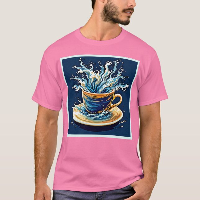 Oceanic Coffee Splash T-Shirt (Front)