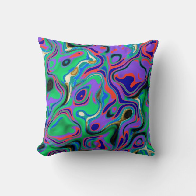 Oceanic colours  throw pillow (Front)