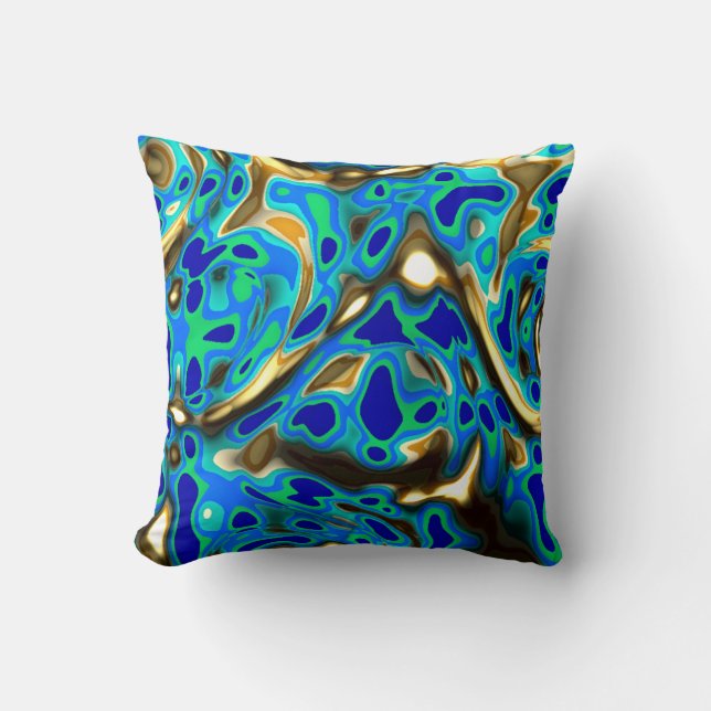 Oceanic colours  throw pillow (Front)