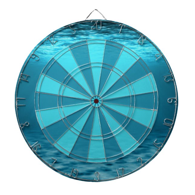 Oceanic Deep Blue Water Pattern Dart Board (Front)
