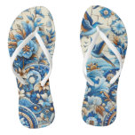 Oceanic Elegance: Azure Allure Flip Flops