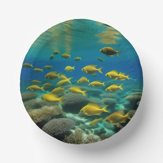 "Oceanic Elegance: Fish-Inspired Paper Bowls" Paper Bowls (Front)