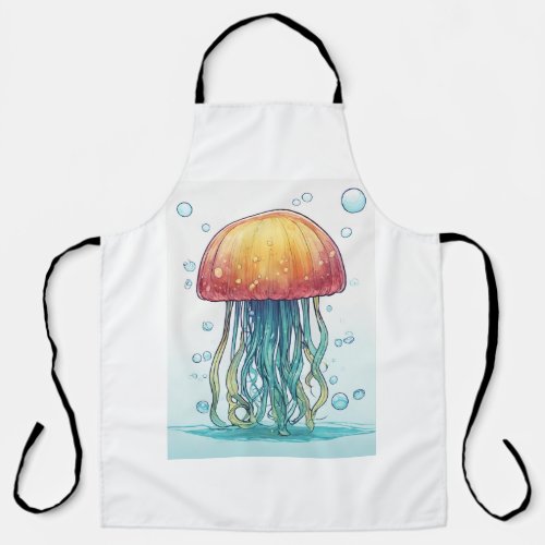 Oceanic Elegance Jellyfish Collection Apron