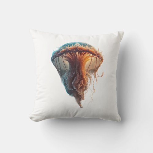 Oceanic Elegance Throw Pillow