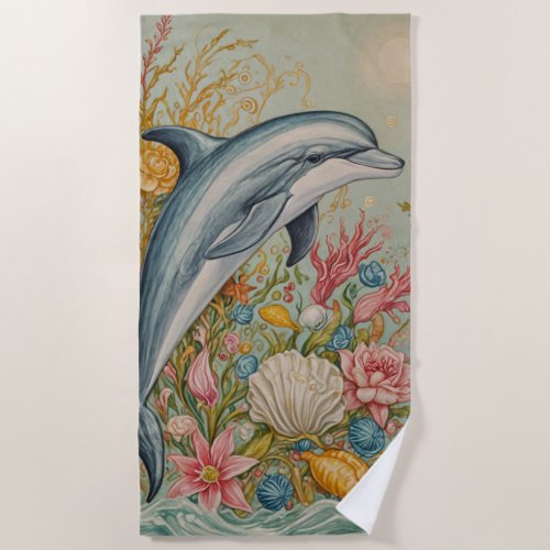 Oceanic Embrace Beach Towel