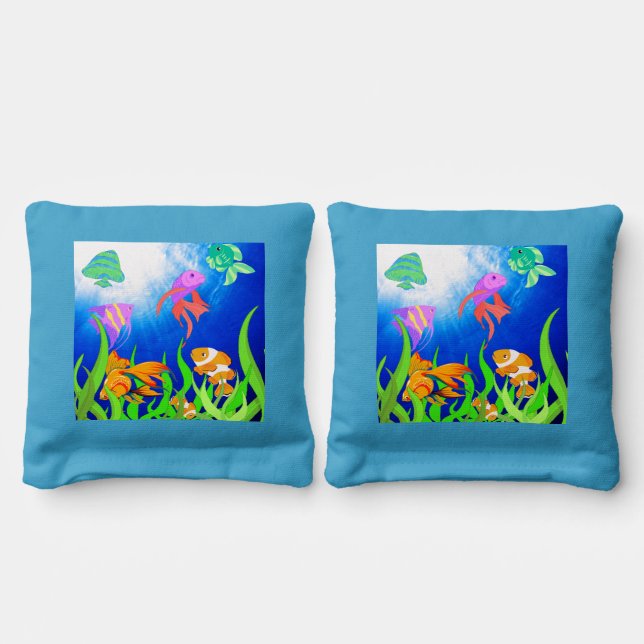 Oceanic Fun Underwater Adventure Cornhole Bags (Bag 1)