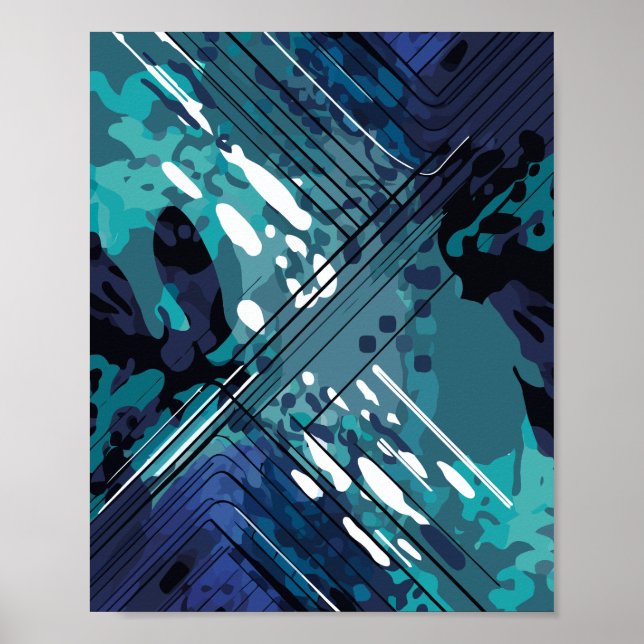 Oceanic Geometric Fusion Poster (Front)