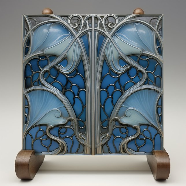 Oceanic Grace Art Nouveau Ceramic Tile (Creator Uploaded)