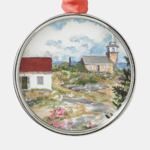 Oceanic Hotel on Star Island View Metal Ornament