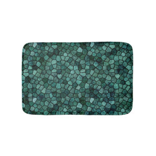 Oceanic Mosaic Crust Texture Abstract Pattern Bath Mat