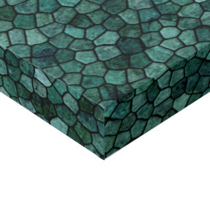 Oceanic Mosaic Crust Texture Abstract Pattern Faux Canvas Print