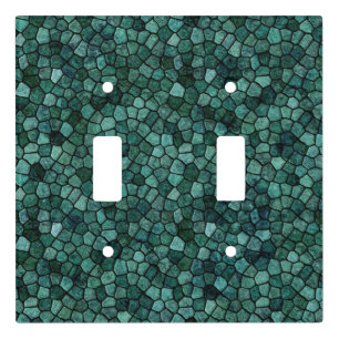 Oceanic Mosaic Crust Texture Abstract Pattern Light Switch Cover