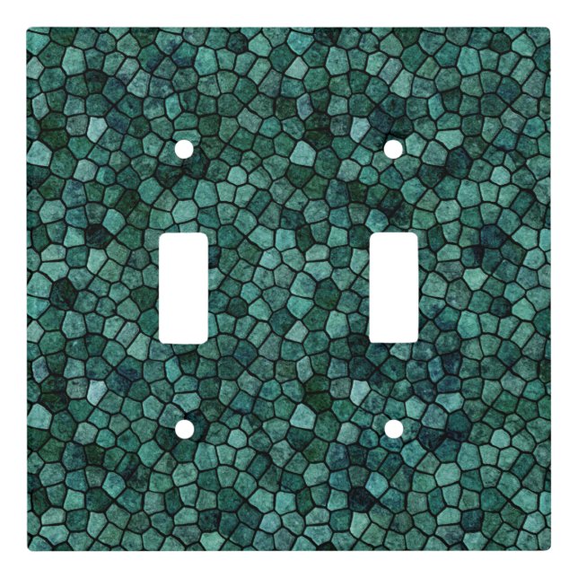 Oceanic Mosaic Crust Texture Abstract Pattern Light Switch Cover (Front)