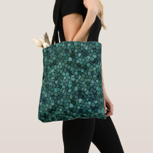 Oceanic Mosaic Crust Texture Abstract Pattern Tote Bag