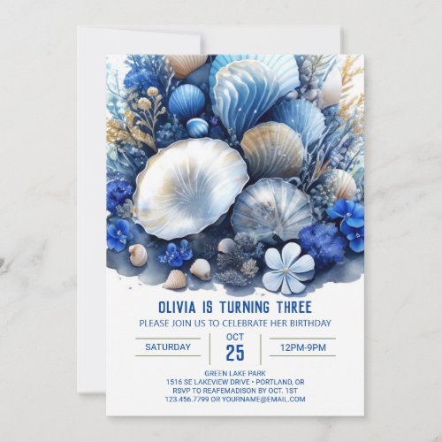 Oceanic Odyssey Boy Birthday Invitation