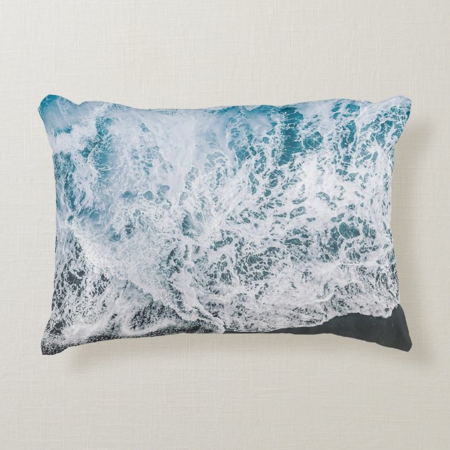 Oceanic Serenity Beach Water Pillow (Front)