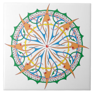 Oceanic Spiral Decorative Accent Tile (W)