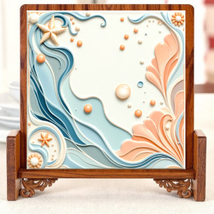 Oceanic Star left Ceramic Tile