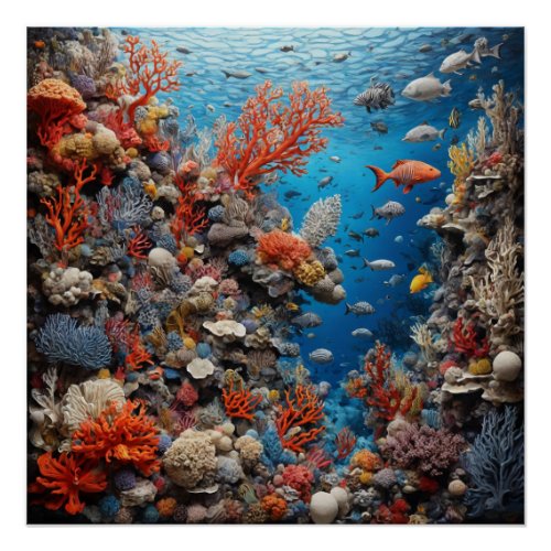 Oceanic Symphony Exploring the Vibrant Underwater Poster