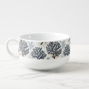 Oceanic Vibes Botanical Corals Soup Mug