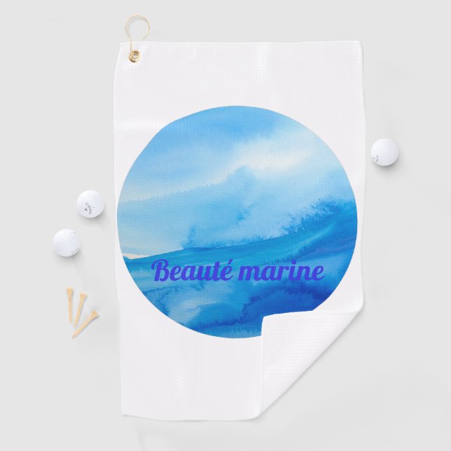 Oceanic Wavy Beauty Golf Towel (InSitu)