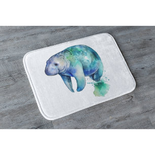 Oceanic Whisper Manatee Bath Mat
