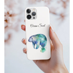 Oceanic Whisper Manatee, custom iPhone 11 Case