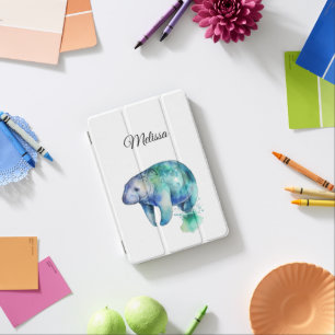 Oceanic Whisper Manatee, custom iPad Mini Cover