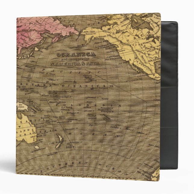 Oceanica Hand Colored Atlas Map Binder (Front/Inside)