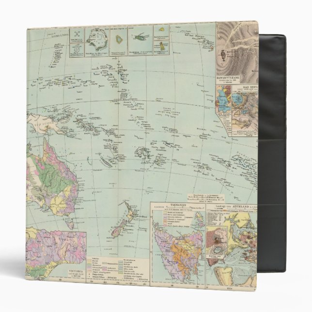 Oceanien - Atlas Map of Oceania 3 Ring Binder (Front/Inside)