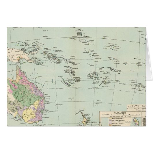 Oceanien - Atlas Map of Oceania Cards (Front Horizontal)