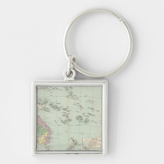 Oceanien - Atlas Map of Oceania Keychain (Front)