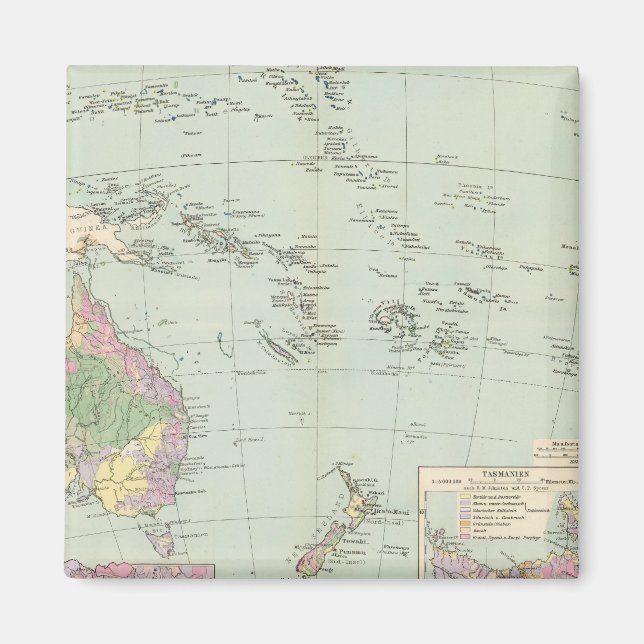 Oceanien - Atlas Map of Oceania Magnet (Front)
