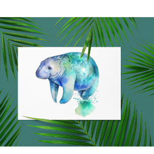 Oceanix Whisper Manatee Metal Print