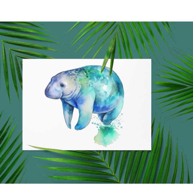 Oceanix Whisper Manatee Metal Print (Creator Uploaded)
