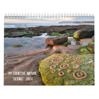 Oceans 2026 Landart Calendar pebbles beach art