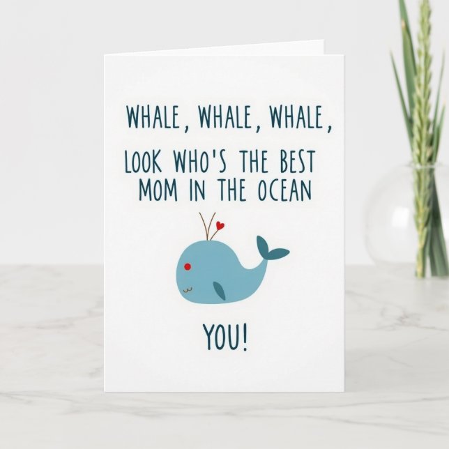 Oceans Best Mom Greeting Card (Front)