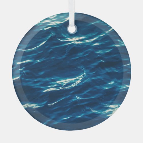 Oceans Depths Deep Blue Mystery Glass Ornament