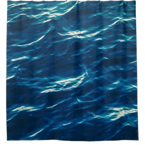Oceans Depths Deep Blue Mystery Shower Curtain
