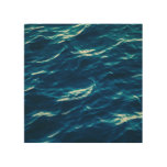 Ocean&#39;s Depths: Deep Blue Mystery Wood Wall Art