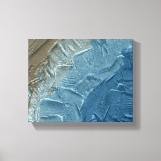 Ocean's Edge: A Digital Painting of Tranquility Canvas Print (Front)