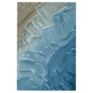 Ocean's Edge: A Digital Painting of Tranquility Metal Print