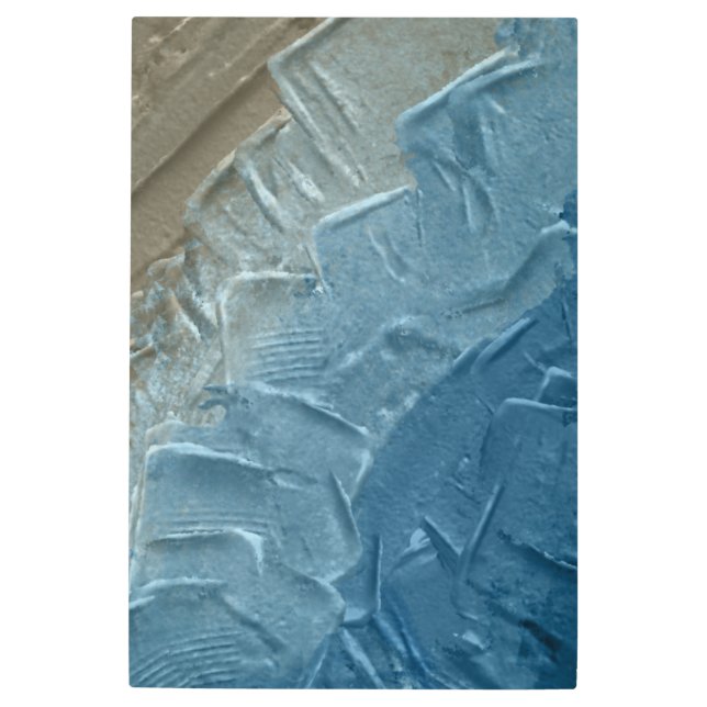 Ocean's Edge: A Digital Painting of Tranquility Metal Print (Front)