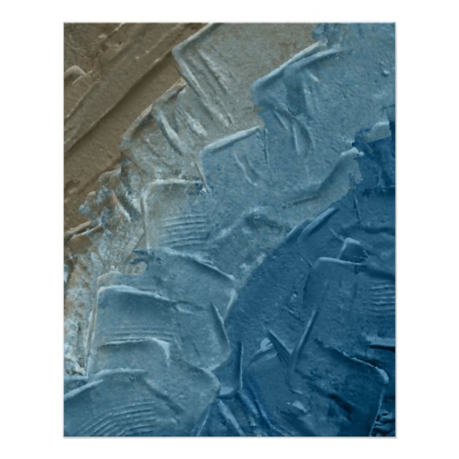 Ocean's Edge: A Digital Painting of Tranquility Poster (Front)