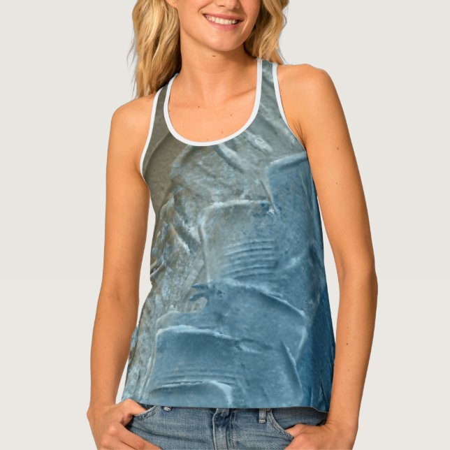 Ocean's Edge: A Digital Painting of Tranquility Tank Top (Front)