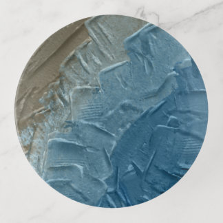 Ocean's Edge: A Digital Painting of Tranquility Trinket Tray