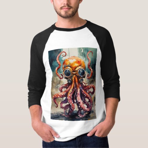Oceans Embrace Octopus Graphic Tee T_Shirt